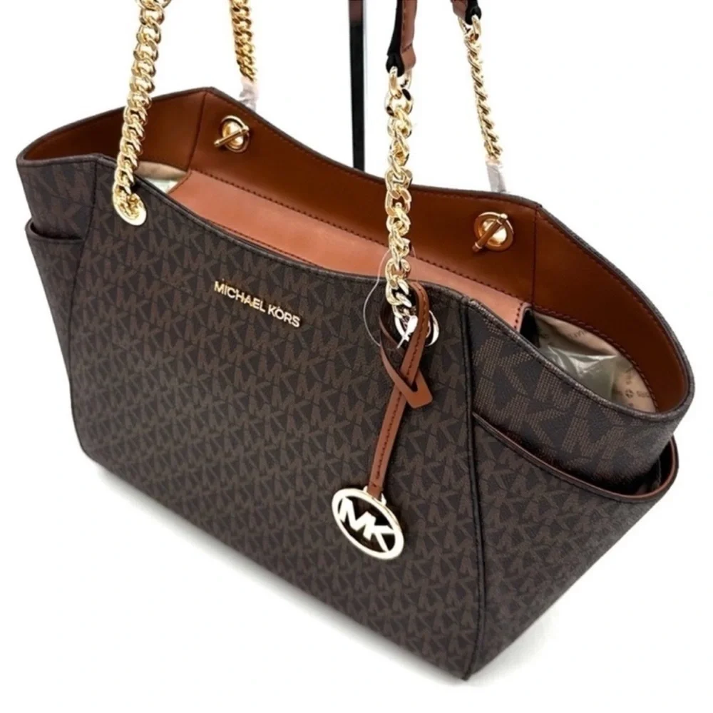 Michael Kors Large Jet Set Travel Chain Shoulder Bag & Continental Wallet - Picture 5 of 15